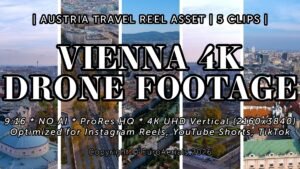Vienna 4K vertical drone footage featuring imperial architecture and Ringstrasse