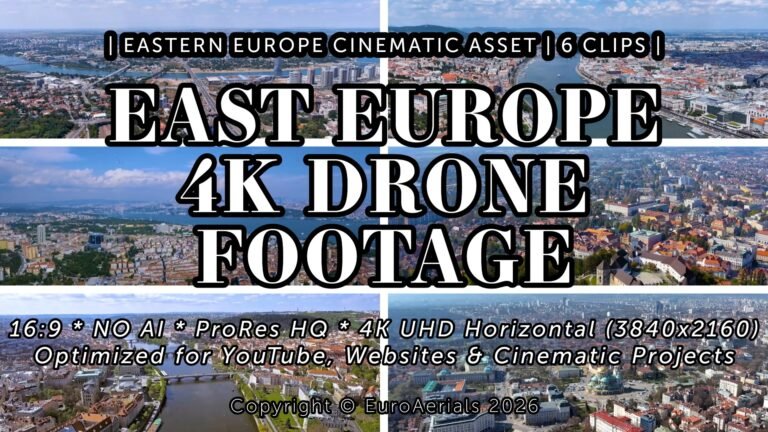 Eastern Europe Capitals 4K horizontal drone footage featuring Prague, Budapest, Istanbul, Ljubljana, Sofia and Belgrade